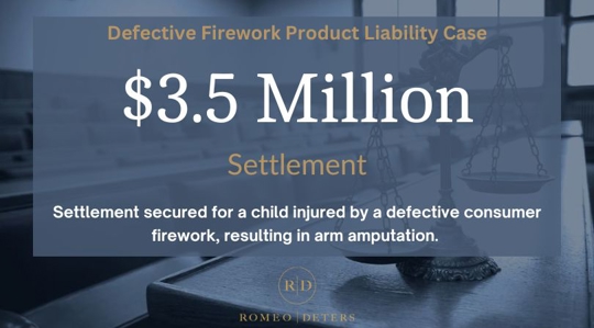 $3.5 Million Settlement in Defective Firework Product Liability Case